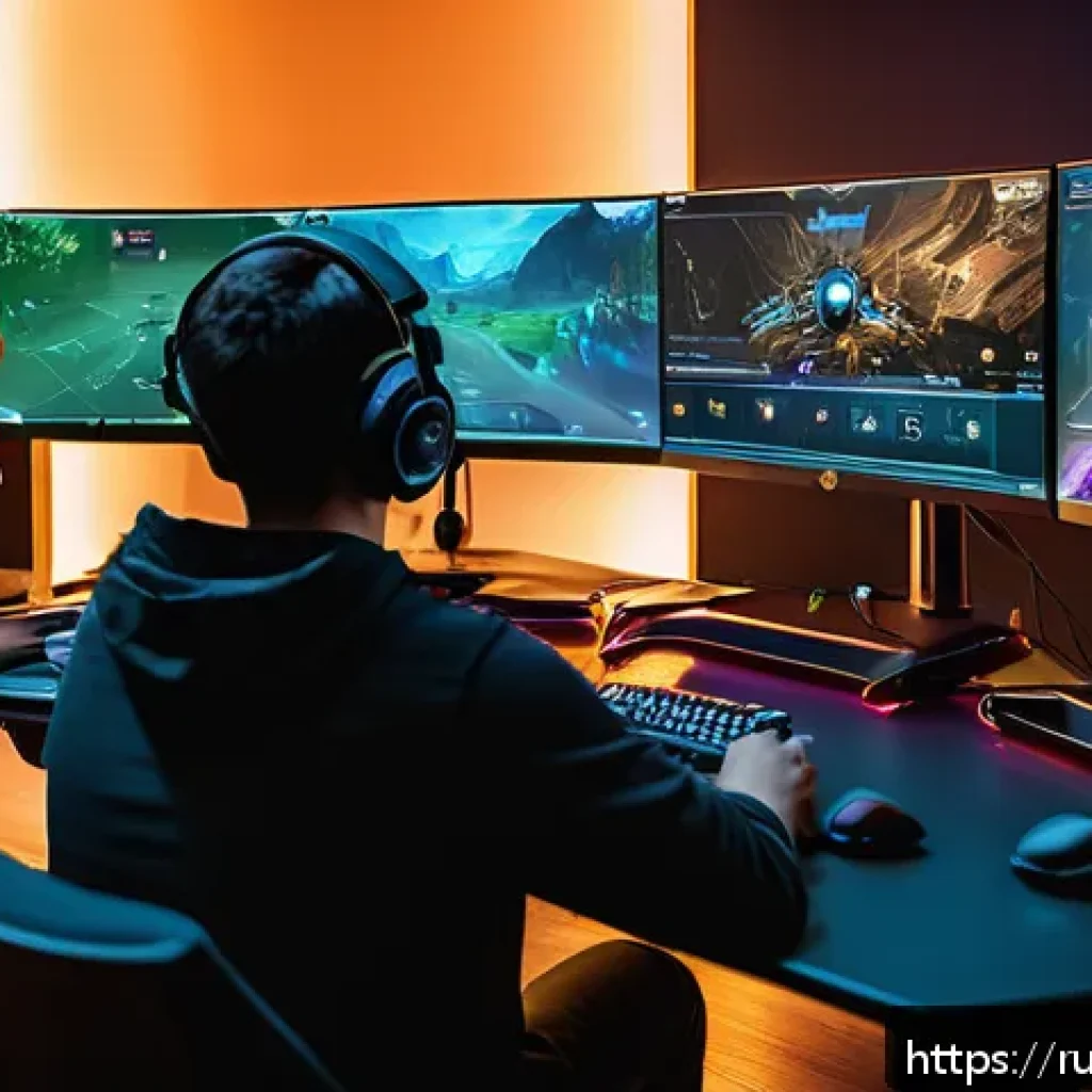 도타2 튜토리얼 업데이트 - A dynamic esports training scene featuring a diverse group of young adult players gathered around hi...